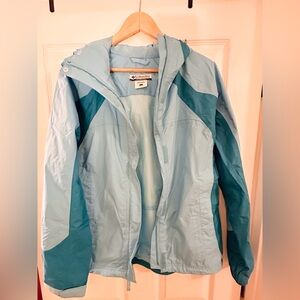 Teal Women’s Columbia Waterproof Jacket (Large)